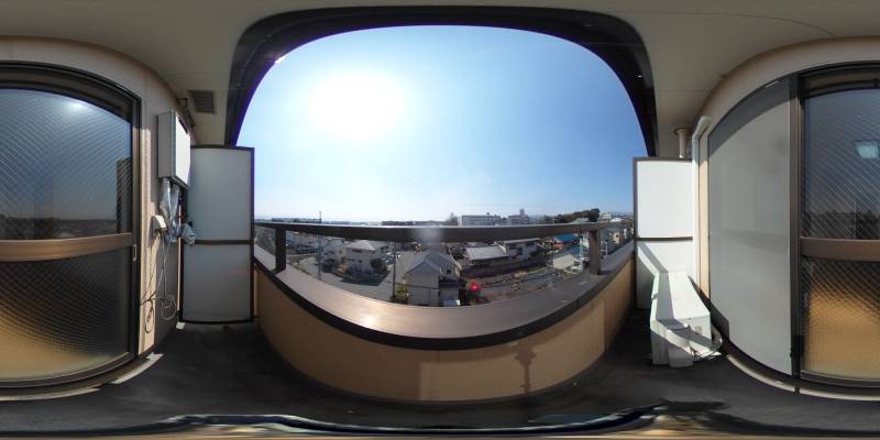 パノラマ画像バルコニー