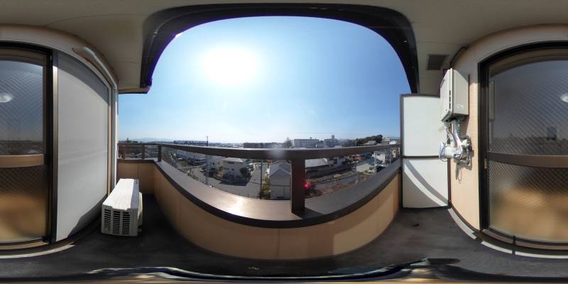 パノラマ画像バルコニー