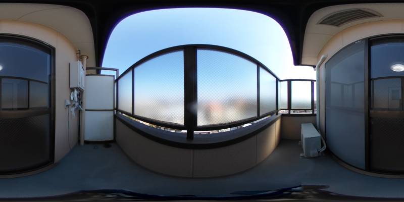 パノラマ画像バルコニー