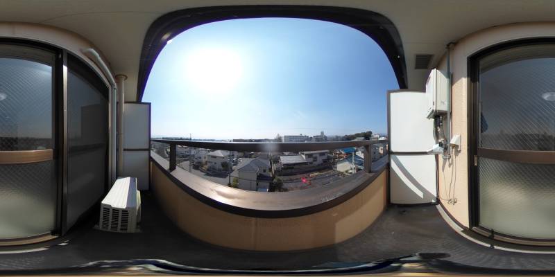 パノラマ画像バルコニー