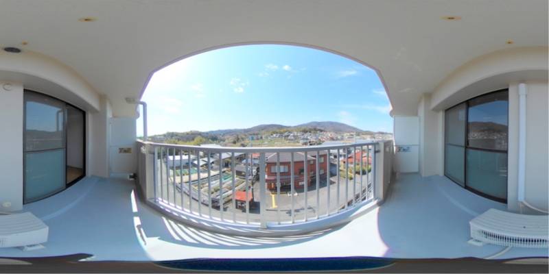 パノラマ画像バルコニー