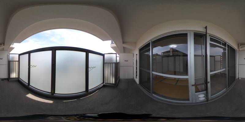 パノラマ画像バルコニー