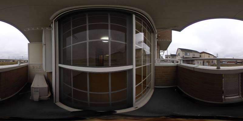 パノラマ画像バルコニー