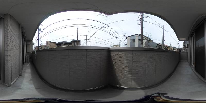 パノラマ画像バルコニー