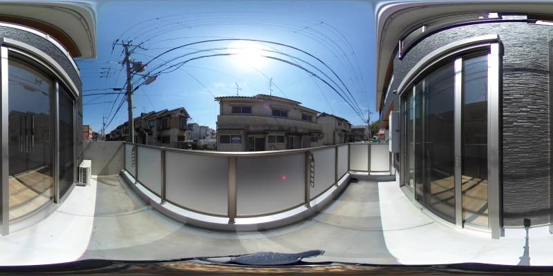 パノラマ画像バルコニー