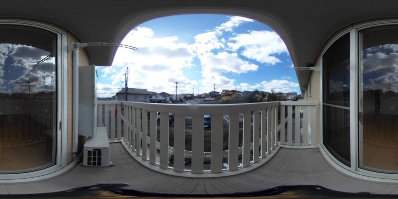 パノラマ画像バルコニー