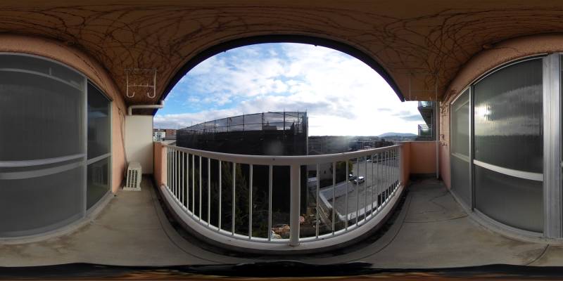 パノラマ画像バルコニー