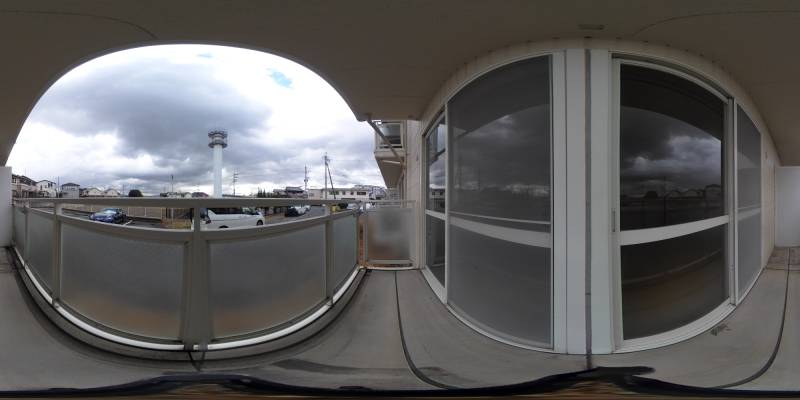 パノラマ画像バルコニー