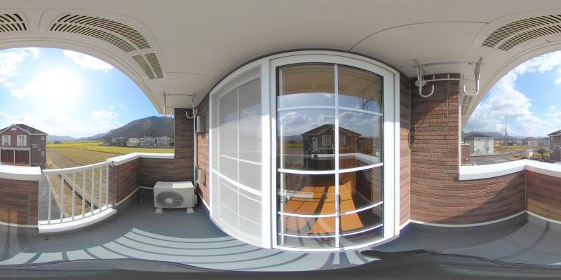 パノラマ画像バルコニー