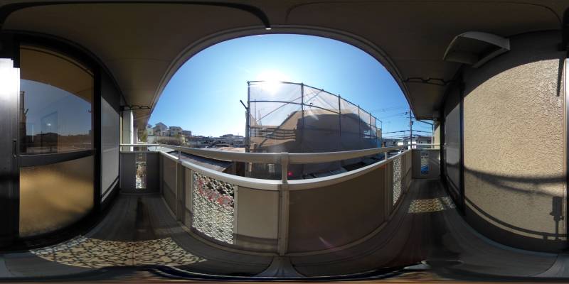 パノラマ画像バルコニー