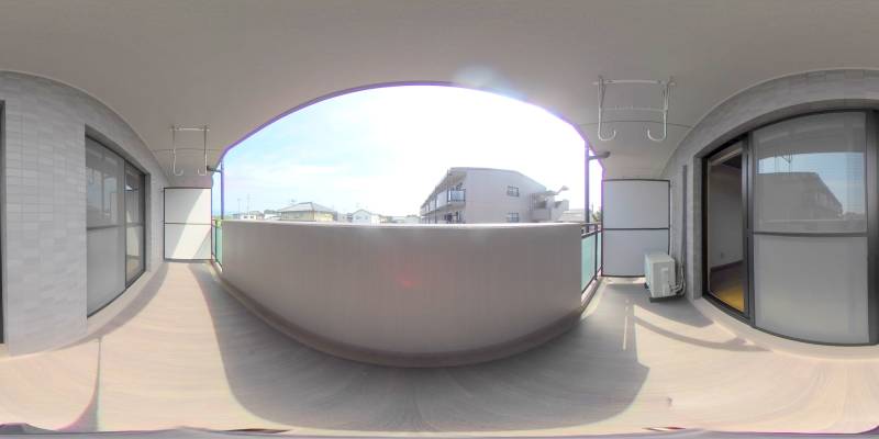 パノラマ画像バルコニー