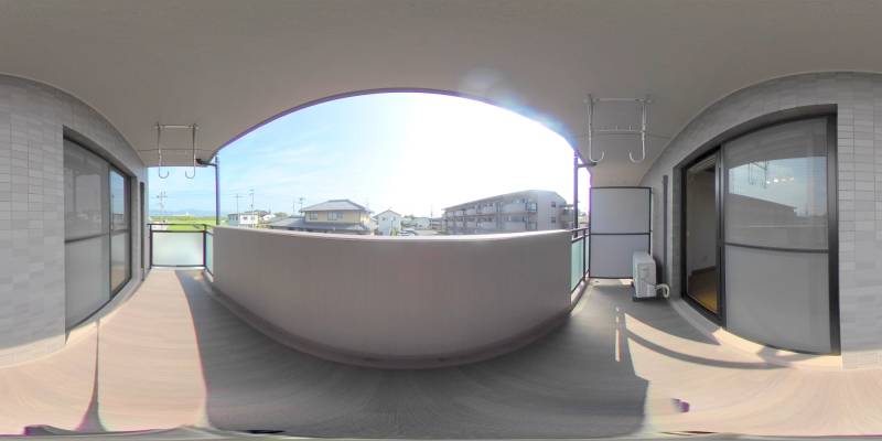 パノラマ画像バルコニー