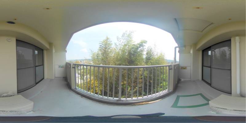 パノラマ画像バルコニー