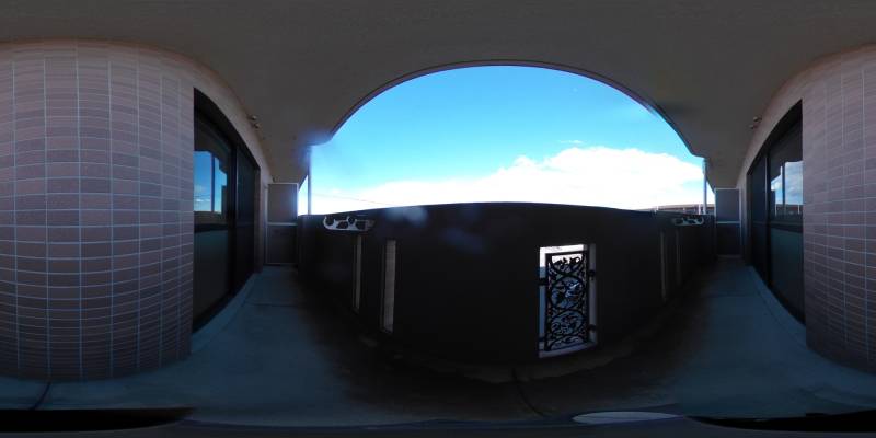 パノラマ画像バルコニー