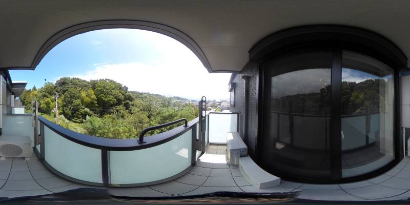 パノラマ画像バルコニー