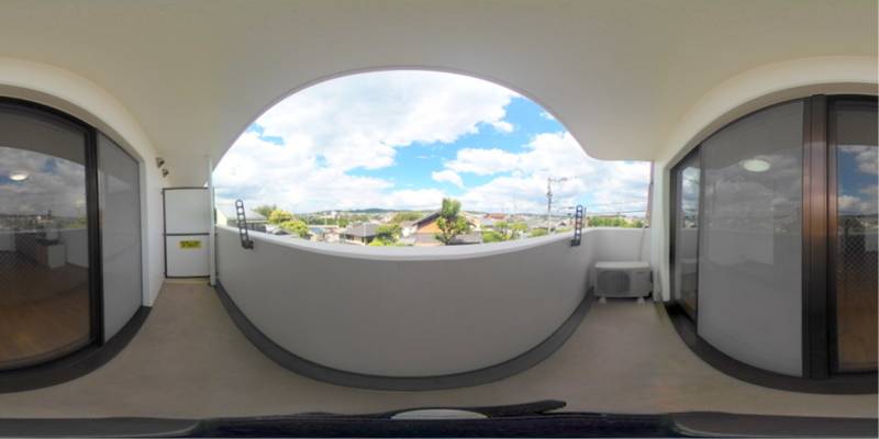 パノラマ画像バルコニー