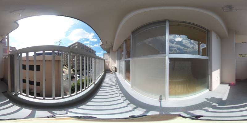 パノラマ画像バルコニー