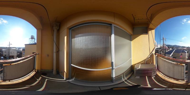 パノラマ画像バルコニー