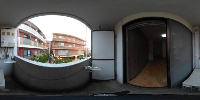 パノラマ画像バルコニー