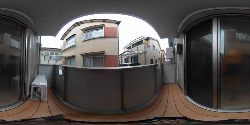 パノラマ画像バルコニー