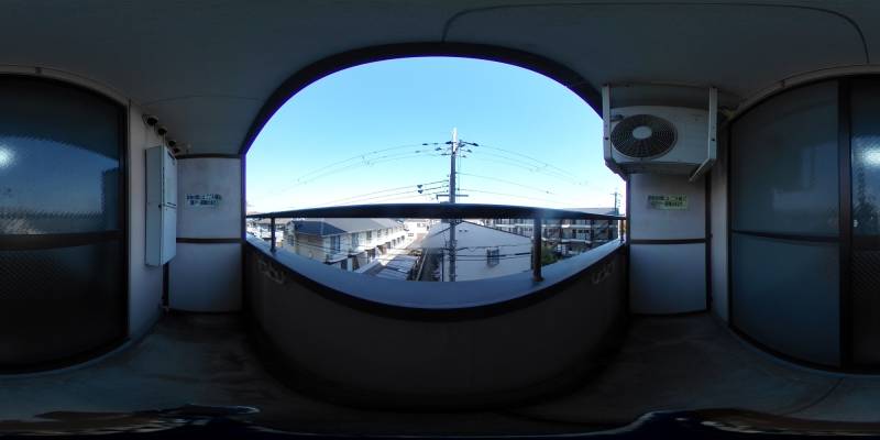 パノラマ画像バルコニー