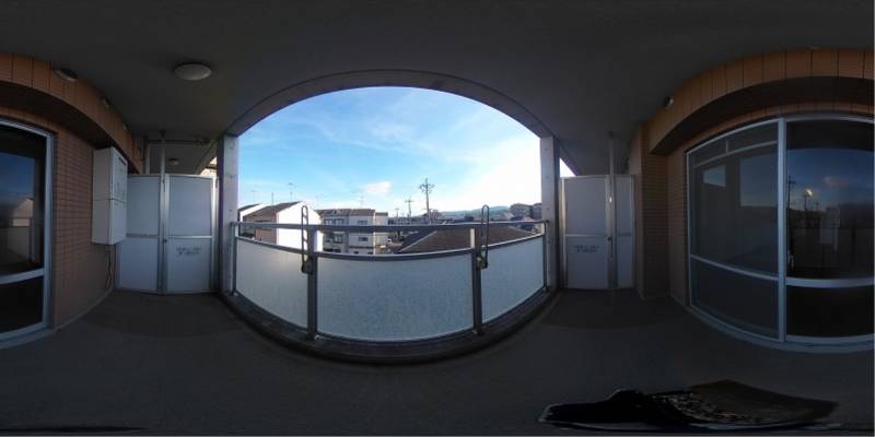 パノラマ画像バルコニー