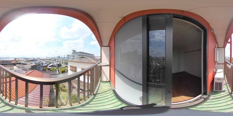 パノラマ画像バルコニー