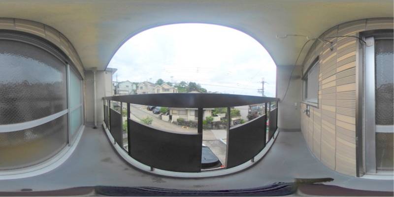 パノラマ画像バルコニー