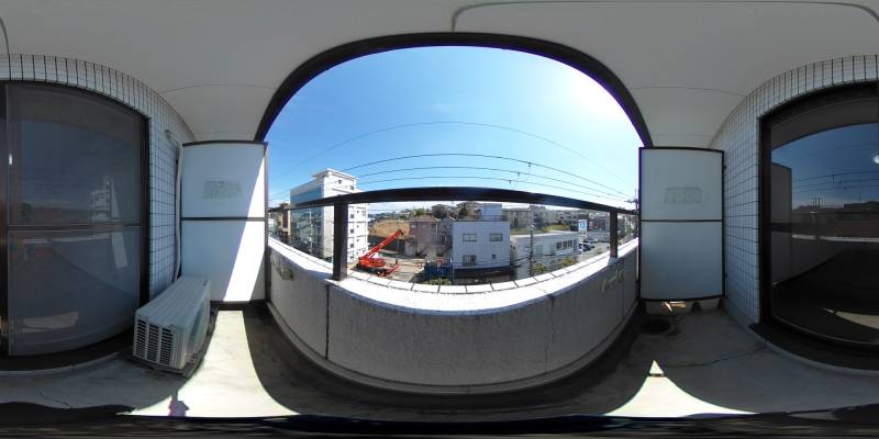 パノラマ画像バルコニー