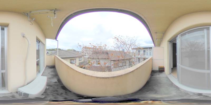 パノラマ画像バルコニー