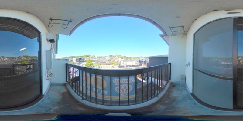パノラマ画像バルコニー