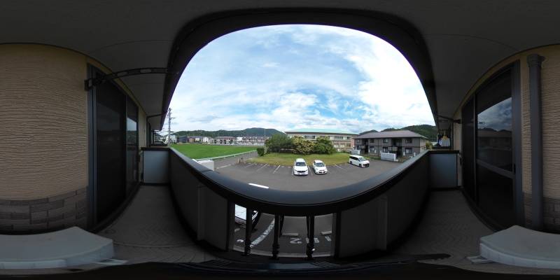 パノラマ画像バルコニー