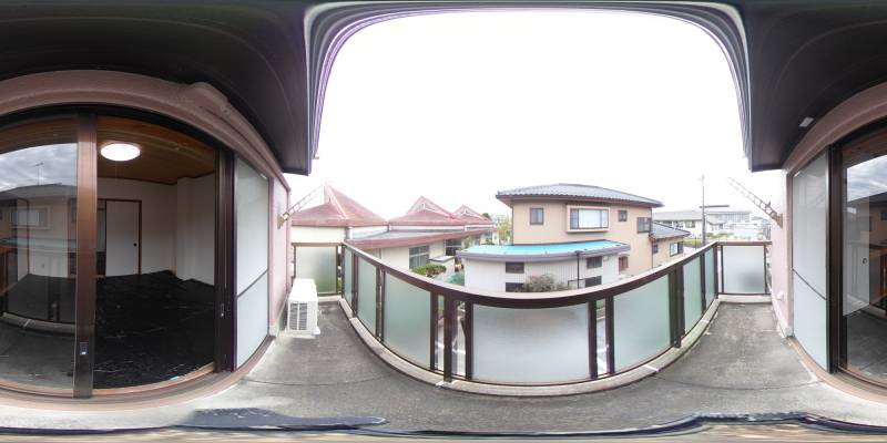パノラマ画像バルコニー