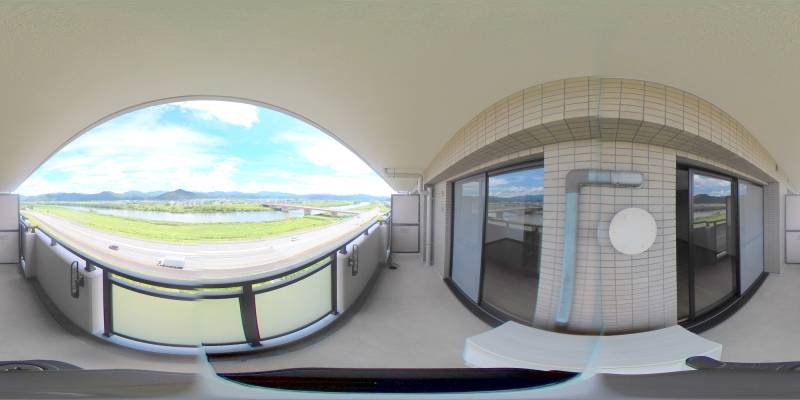 パノラマ画像バルコニー