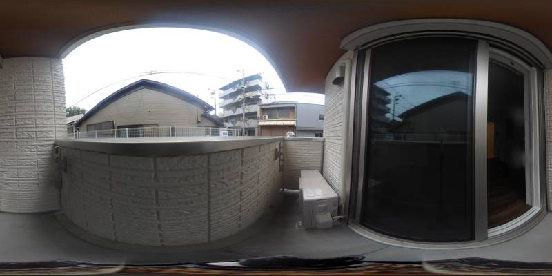 パノラマ画像バルコニー