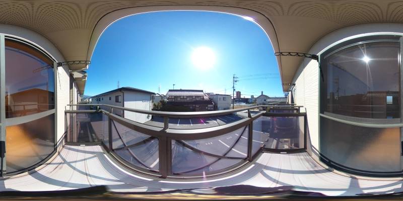 パノラマ画像バルコニー