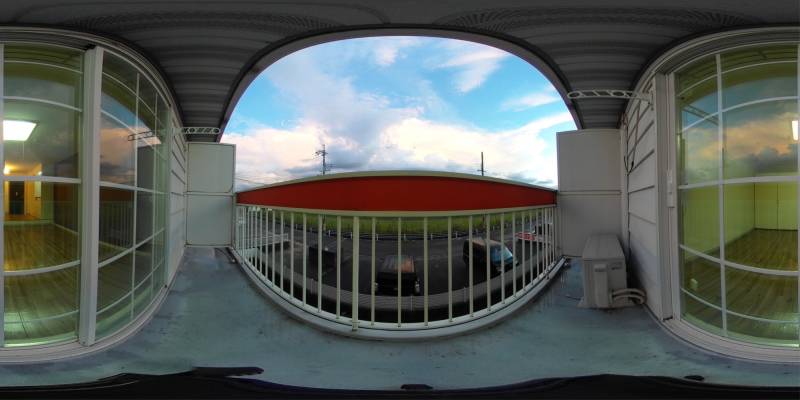 パノラマ画像バルコニー