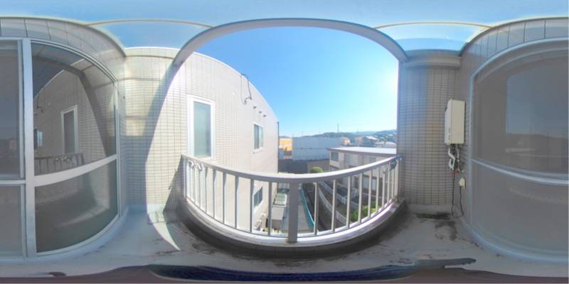 パノラマ画像バルコニー