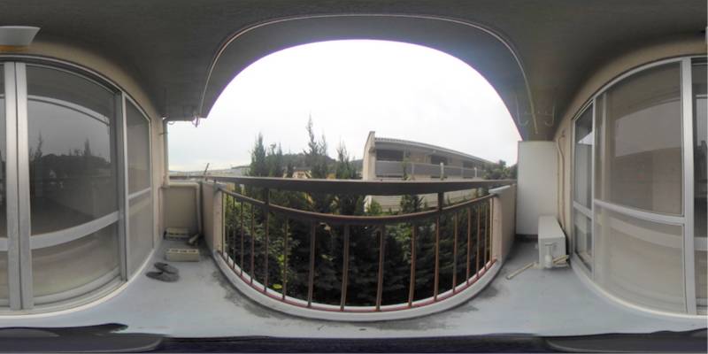 パノラマ画像バルコニー