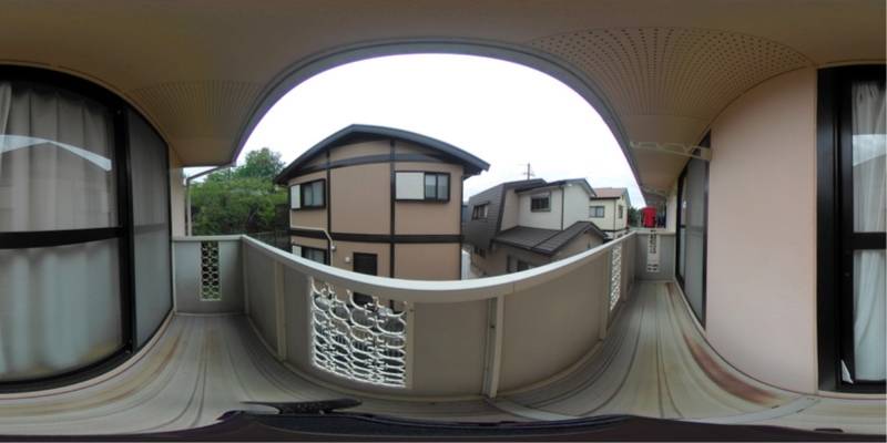 パノラマ画像バルコニー