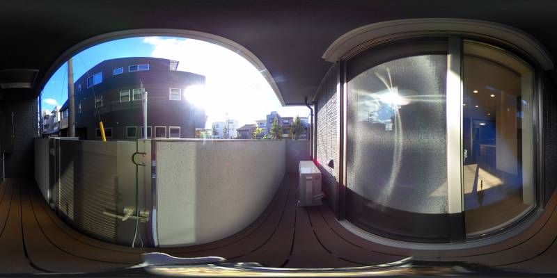 パノラマ画像バルコニー