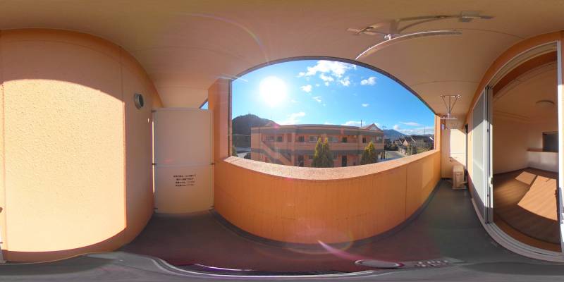 パノラマ画像バルコニー