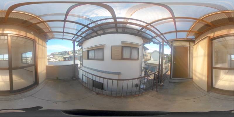 パノラマ画像バルコニー