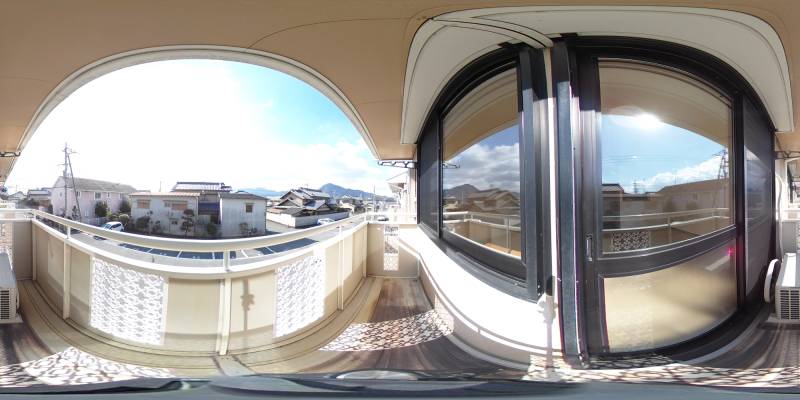 パノラマ画像バルコニー