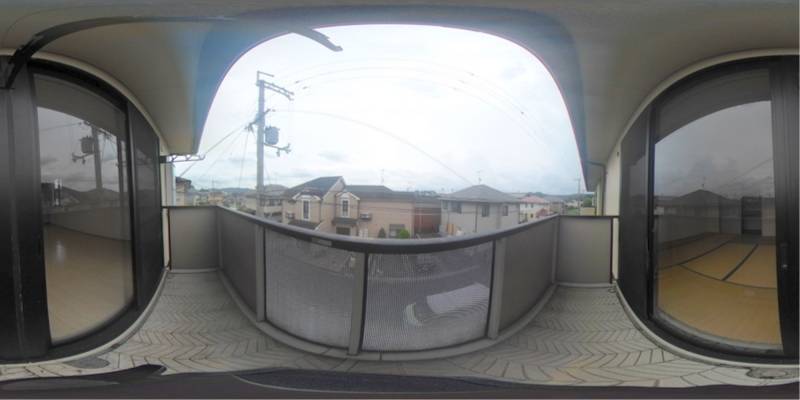 パノラマ画像バルコニー