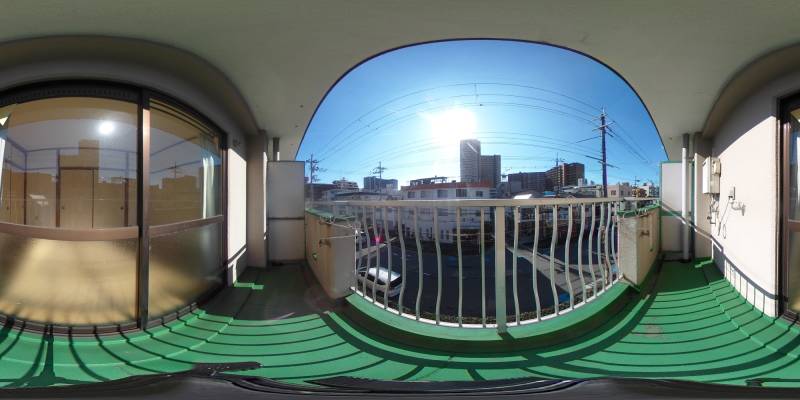 パノラマ画像バルコニー