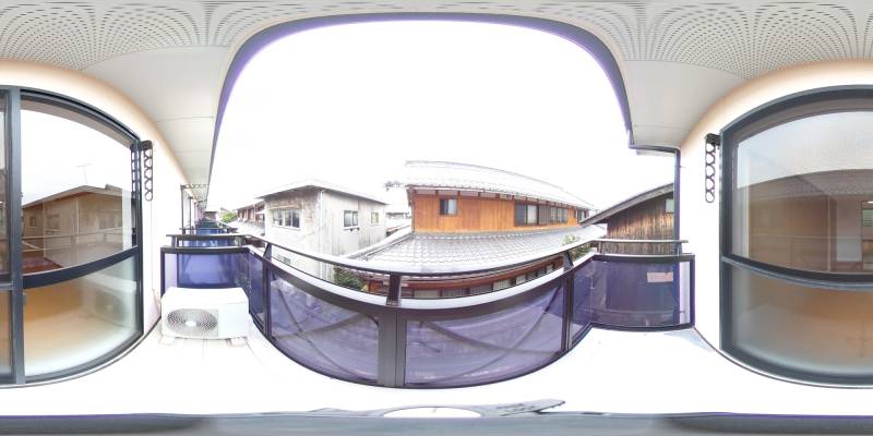 パノラマ画像バルコニー