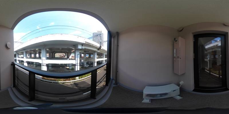 パノラマ画像バルコニー
