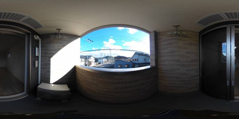 パノラマ画像バルコニー