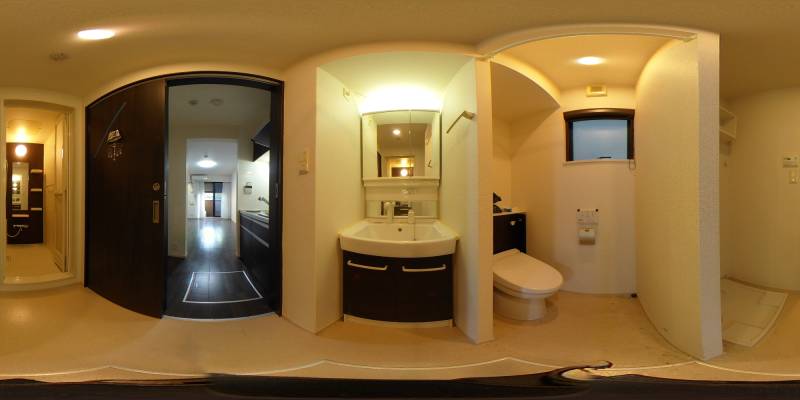 パノラマ画像洗面所